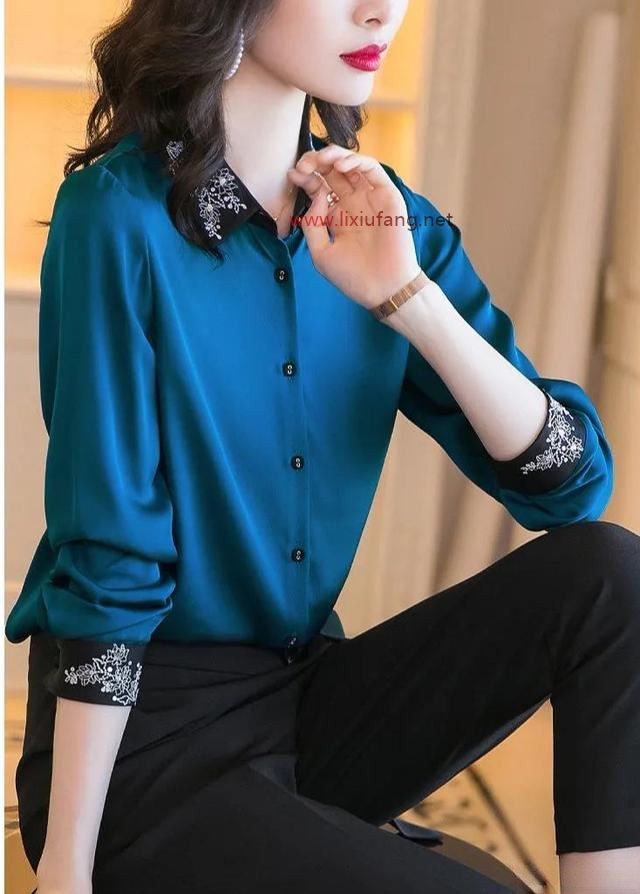 刺繡襯衫顯優(yōu)雅年輕身材，氣質(zhì)迷人