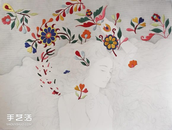 刺繡藝術(shù)家Izziyana Suhaimi的精工刺繡作品 -  www.shouyihuo.com